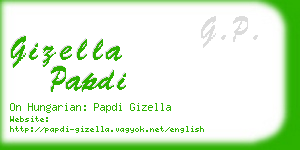 gizella papdi business card